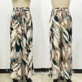 Summer Chiffon Printed Women's Wide Leg Pants